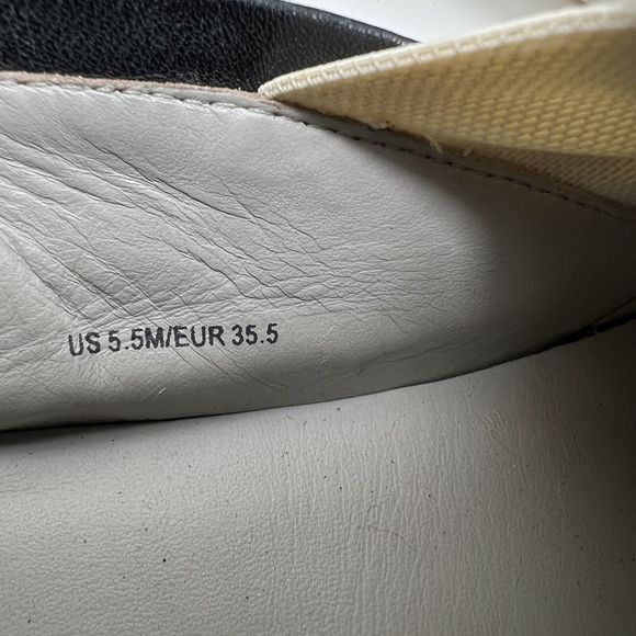 Vince Women's Bram Slip On Shoe Size 5.5 White Mesh Black Leather Sneaker Loafer - Picture 11 of 11